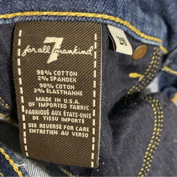 7 for all Mankind Jeans Skinny Crop and Roll - Picture 8 of 9